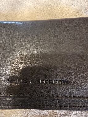 Charles & Sparrow Black Leather Clutch Wristlet